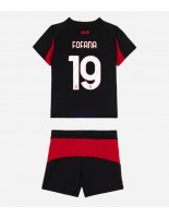 AC Milan Youssouf Fofana #19 Kotipaita Lasten 2025-26 Lyhythihainen (+ shortsit)